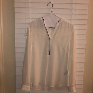 Banana Republic White Silk Blouse